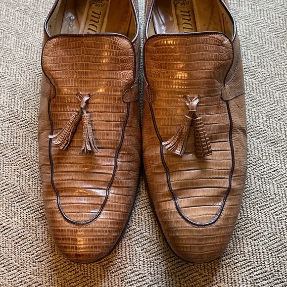 Vintage Mauri genuine lizard loafers mens 9 1/2 M